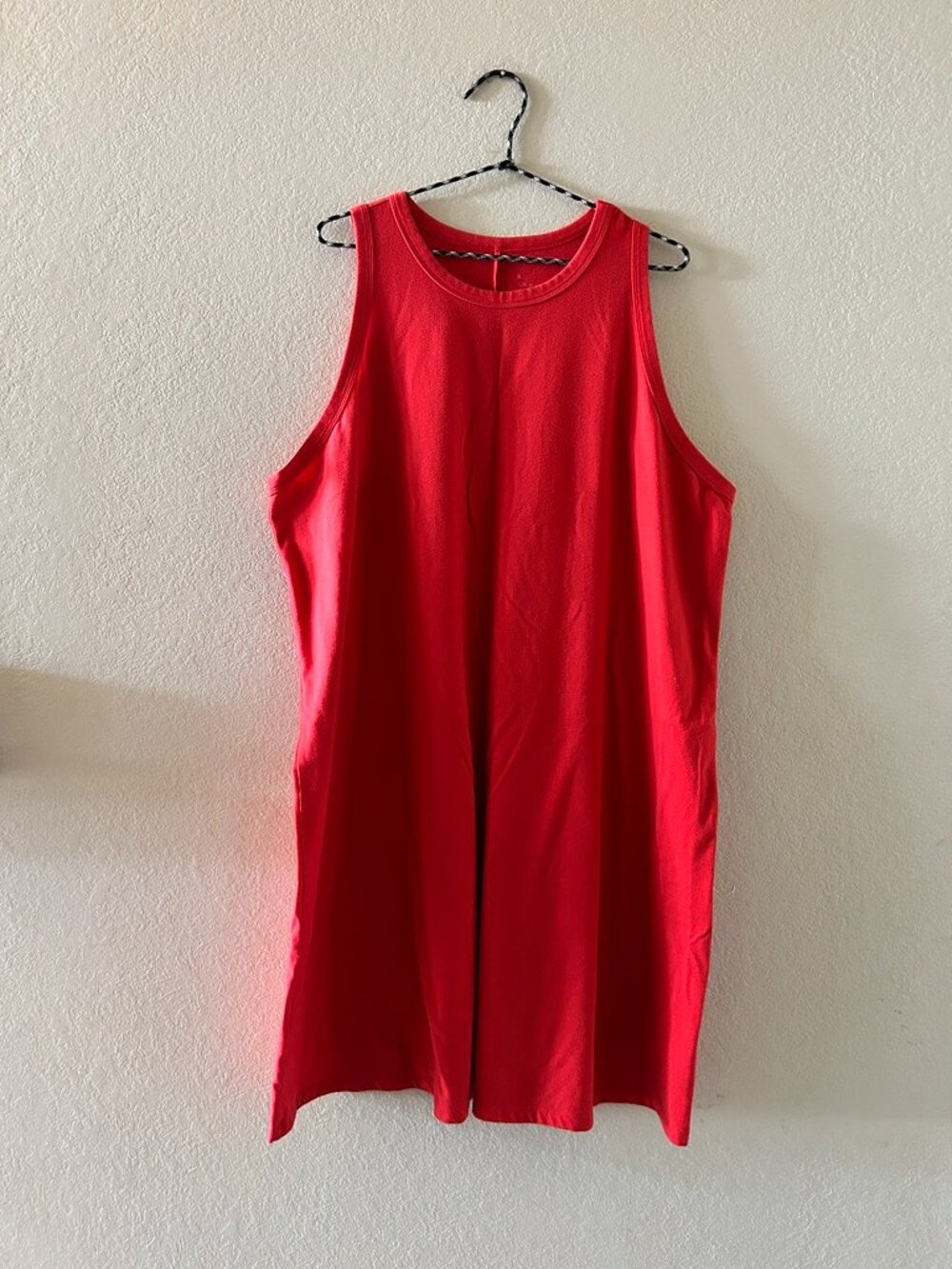 A New Day Tomato Red Cotton Blend Knit High Neck Tank Dress 2X